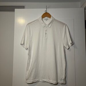 James Perse White Short-Sleeve Polo